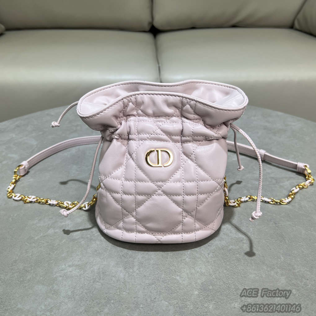 Christian Dior 30 Montaigne Mini Drawstring Bucket Bag CD S2374 9A  Mirror Quality Luxury Design  Handbag 16cm