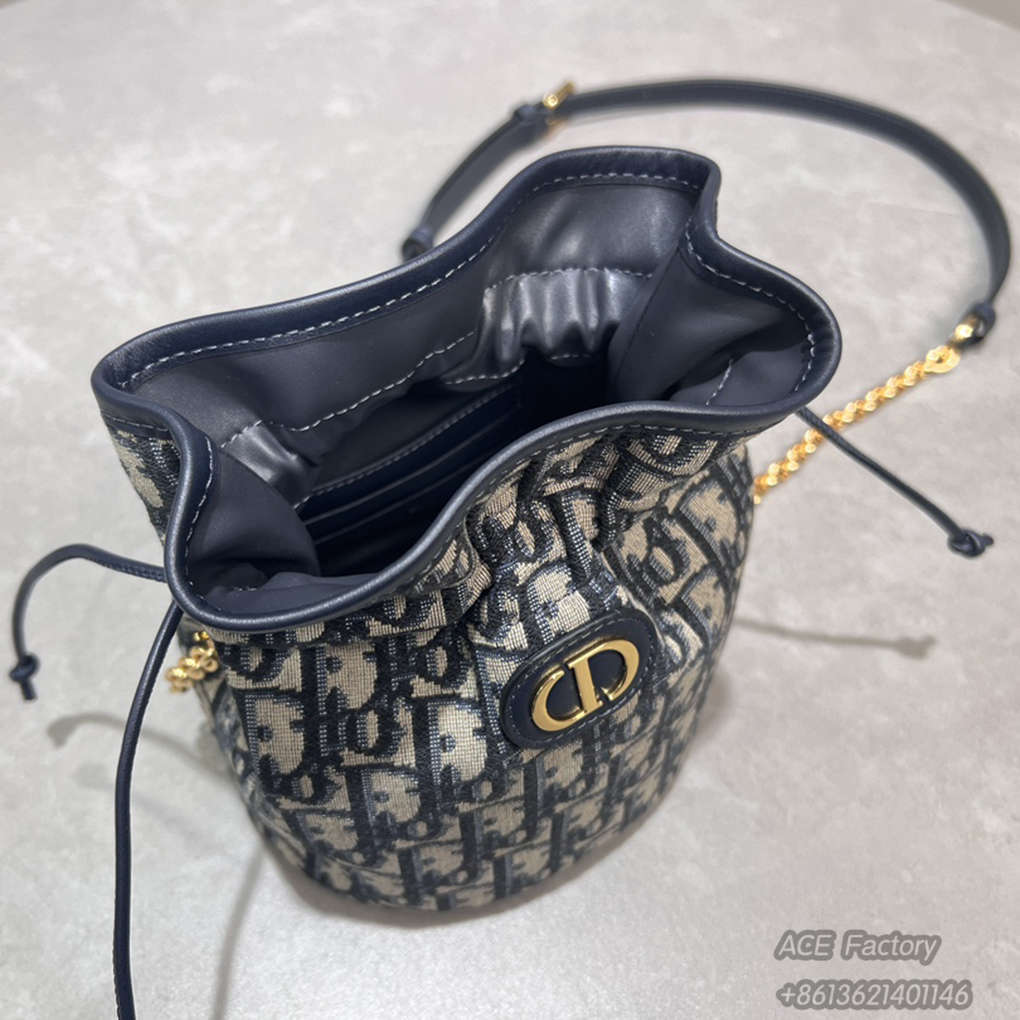 Christian Dior 30 Montaigne Mini Drawstring Bucket Bag CD S2374 9A  Mirror Quality Luxury Design  Handbag 16cm