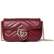 Gucci GG Marmont Mini Bag 476433 Rosso Ancora Red Quilted V-Shaped Leather Luxury Designer 9A Mirror Quality 16.5cm