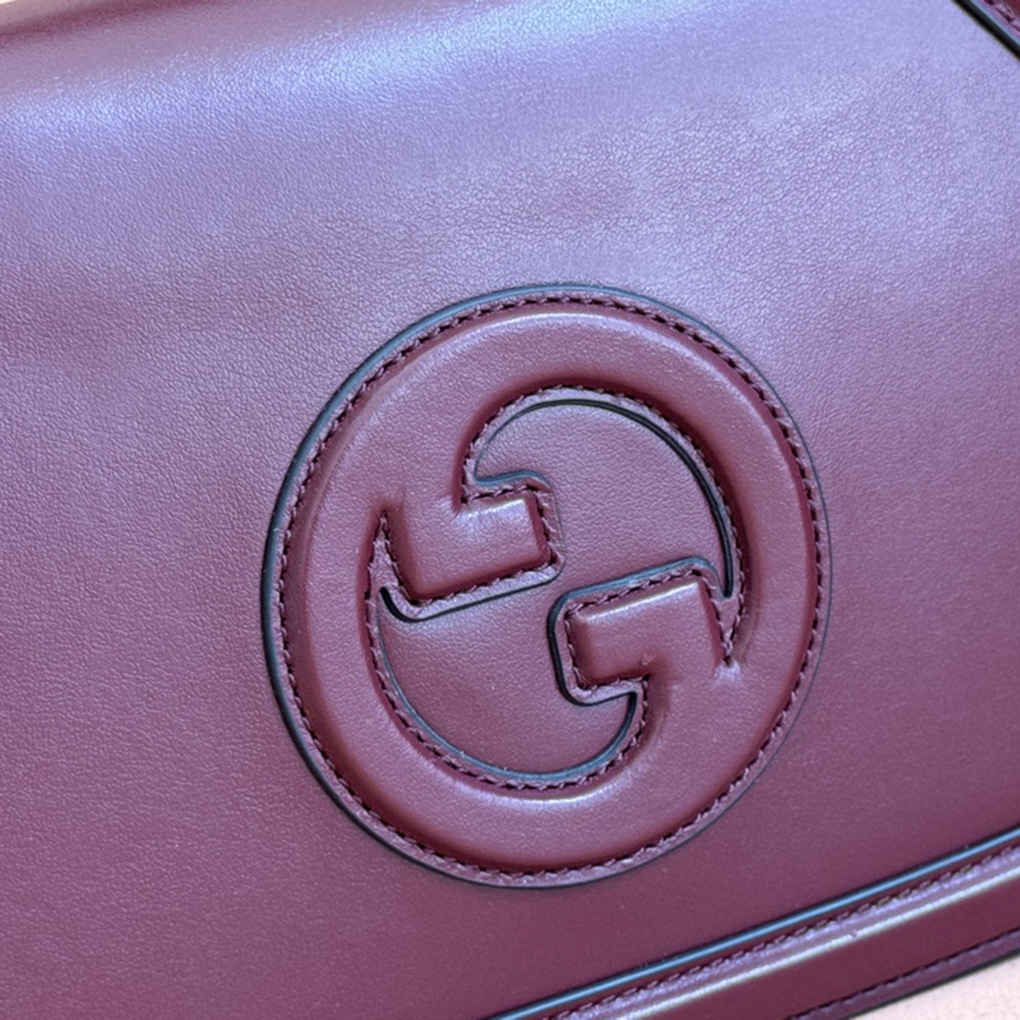 Gucci Blondie  815714 Collection New Handbag Smooth Leather and Canvas GG Designer Luxury 9A Mirror Quality 27cm