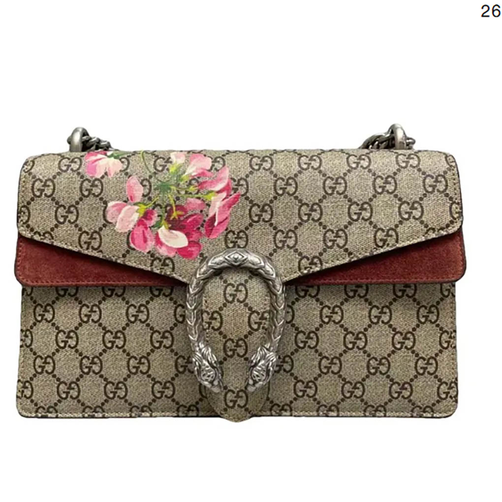 Gucci Dionysus Supreme Canvas Genuine Leather Luxury Designer 400249 9A Mirror High Quality 28cm