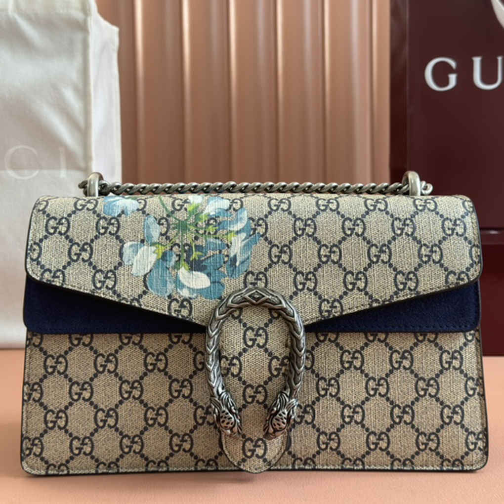 Gucci Dionysus Supreme Canvas Genuine Leather Luxury Designer 400249 9A Mirror High Quality 28cm