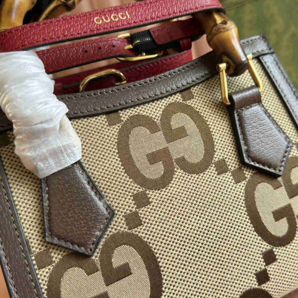  Gucci Diana Mini Tote Bag Aria  Fashion Aria Fashion Classic Designer Luxury Bamboo Handles And Double G Accessories 9A Mirror Quality 20cm  702732 655661