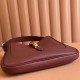 Gucci Jackie 1961 Shoulder Bag Handbag 810232 Premium Leather Rosso Ancora Crescent Shape Underarm Bag Designer Luxury 9A 27.5cm