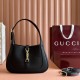 Gucci Jackie 1961 Shoulder Bag Handbag 810232 Premium Leather Rosso Ancora Crescent Shape Underarm Bag Designer Luxury 9A 27.5cm