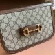 Gucci Horsebit 1955 Shoulder Bag Horsebit ‎602204 Supreme Canvas Top Genuine Leather 9A Quality Designer Luxury Crossbody GG 25cm