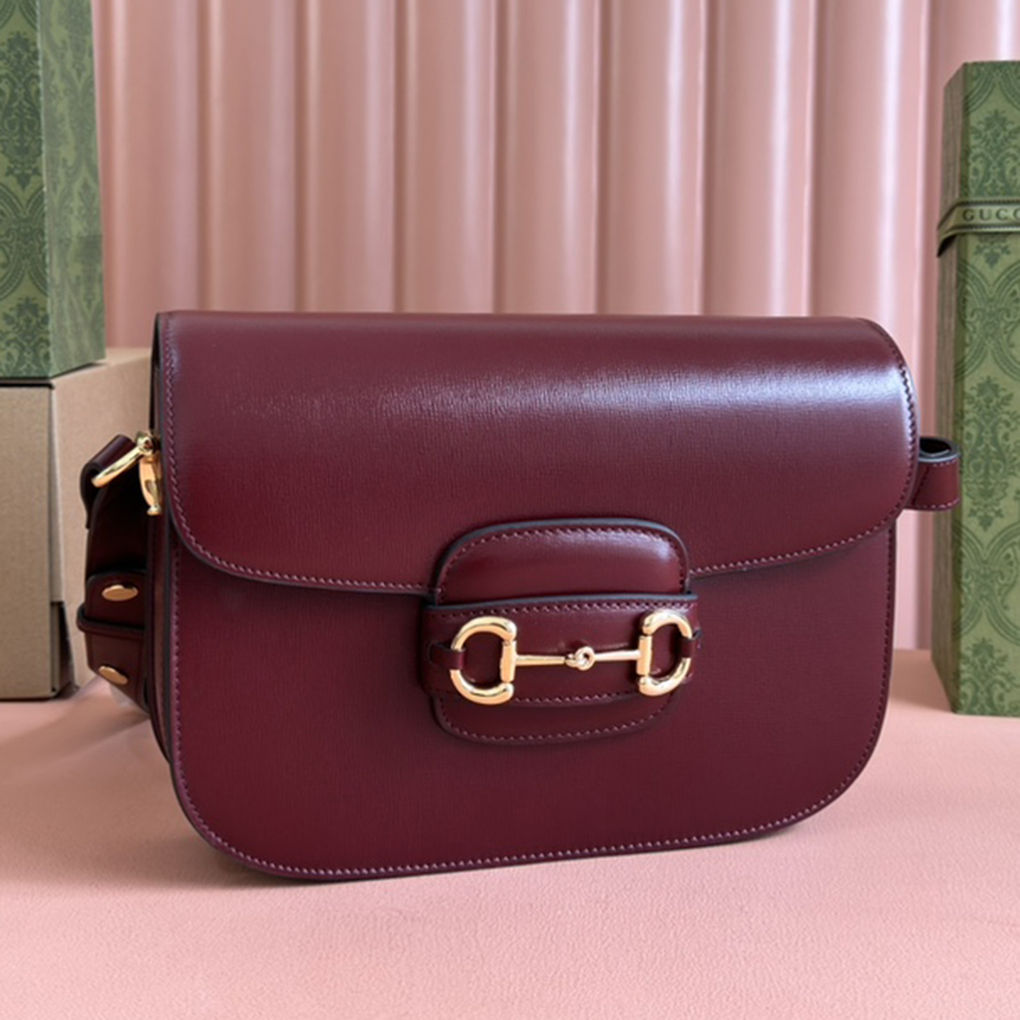 Gucci Horsebit 1955 Shoulder Bag Horsebit ‎602204 Supreme Canvas Top Genuine Leather 9A Quality Designer Luxury Crossbody GG 25cm