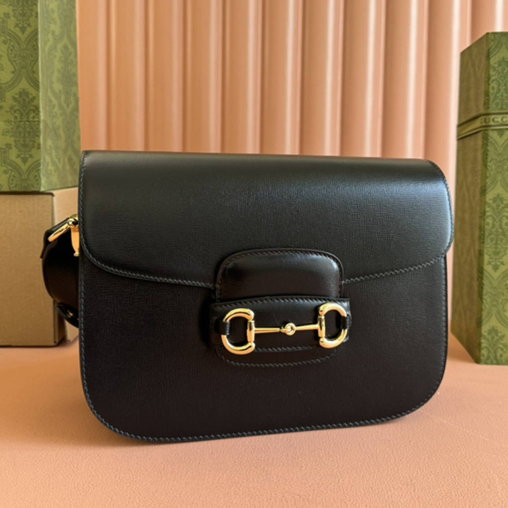 Gucci Horsebit 1955 Shoulder Bag Horsebit ‎602204 Supreme Canvas Top Genuine Leather 9A Quality Designer Luxury Crossbody GG 25cm