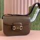 Gucci Horsebit 1955 Shoulder Bag Horsebit ‎602204 Supreme Canvas Top Genuine Leather 9A Quality Designer Luxury Crossbody GG 25cm