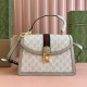 Gucci Orphidia Collection 651055 Web Handbag GG Supreme Canvas Premium Genuine Leather Luxury Designer Shoulder Bag 9A 25cm