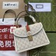 Gucci Orphidia Collection 651055 Web Handbag GG Supreme Canvas Premium Genuine Leather Luxury Designer Shoulder Bag 9A 25cm