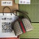 Ophidia Small Shoulder Bag GG Supreme Canvas 499621 Shell Bag 9A Mirror Quality Designer Luxury Handbag 23.5cm