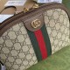 Ophidia Small Shoulder Bag GG Supreme Canvas 499621 Shell Bag 9A Mirror Quality Designer Luxury Handbag 23.5cm