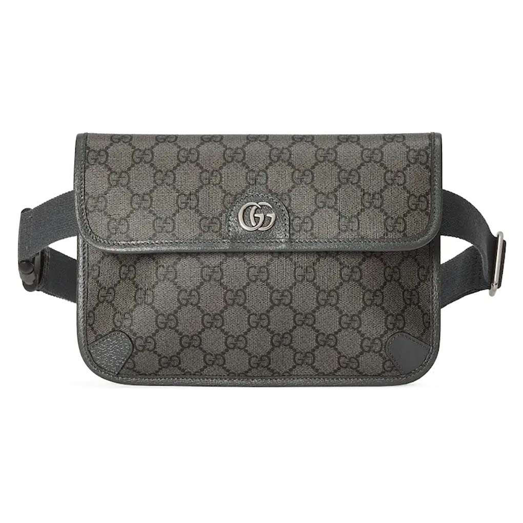 Gucci Ophidia Men Waist Chest Bag 752597 GG Supreme Canvas Genuine Leather 9A Mirror Quality Luxury Designer 24cm