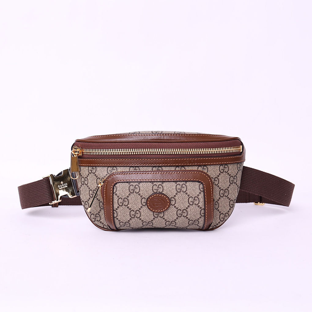 Gucci Retro Series Chest And Waist Bag Gg Supreme Canvas Genuine Leather 682933 Meo Vintage Luxury Designer 9A Mirror Quality 24cm