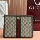 Gucci Ophidia Clutch 625549 GG Supreme Canvas Leather Unisex 9A Mirror Quality Luxury Design Zipper Clutch 27cm