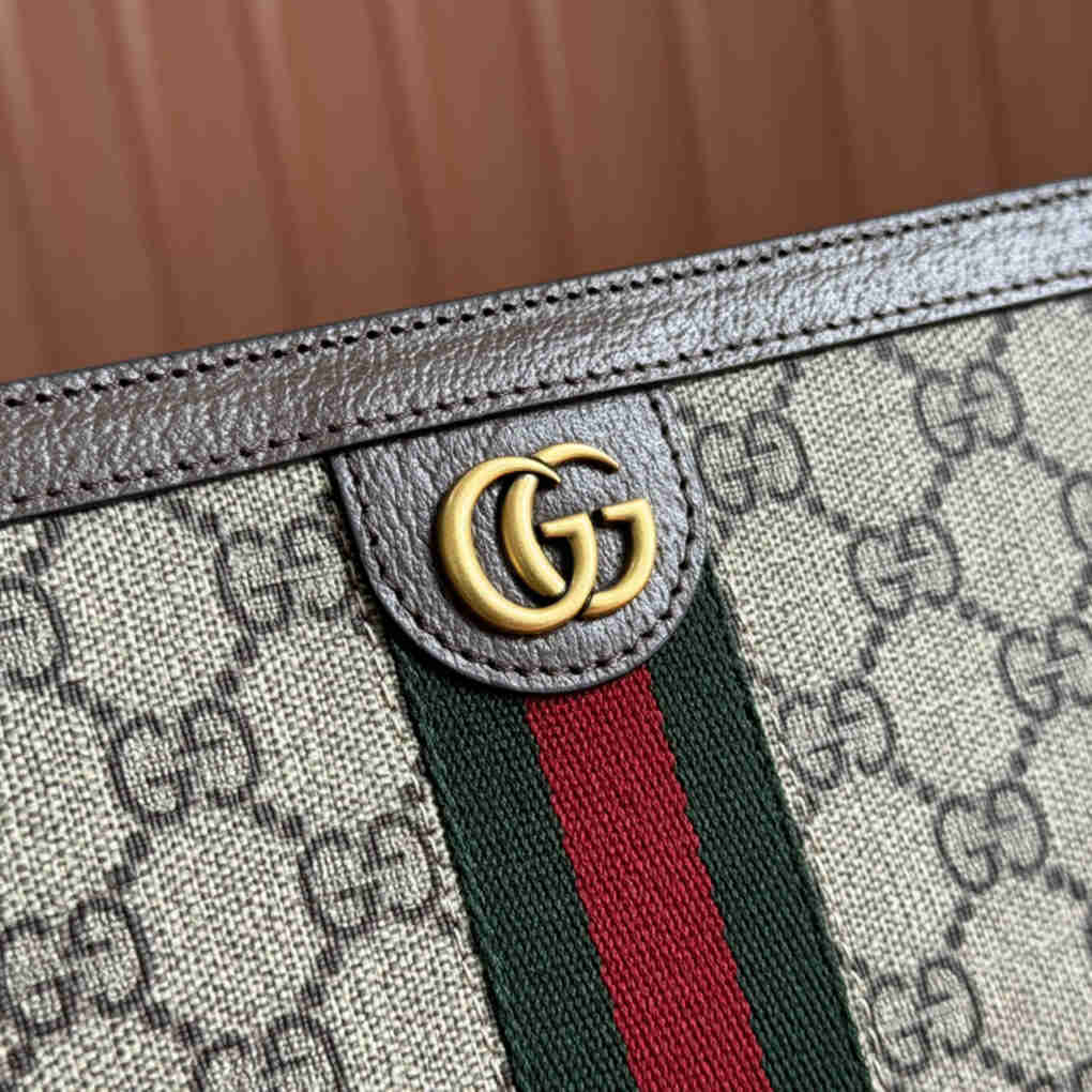 Gucci Ophidia Clutch 625549 GG Supreme Canvas Leather Unisex 9A Mirror Quality Luxury Design Zipper Clutch 27cm