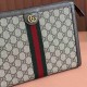 Gucci Ophidia Clutch 625549 GG Supreme Canvas Leather Unisex 9A Mirror Quality Luxury Design Zipper Clutch 27cm