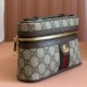 Gucci Ophidia Series Super Mini Shoulder Bag GG Supreme Canvas Leather Trim Designer Luxury Handbag 9A Mirror Quality 20cm