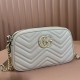 Gucci GG Marmont Small Shoulder Bag 447632 Quilted V-Shaped Leather Sliding Chain Shoulder Strap Designer Luxury Handbag Mirror Quality 24cm