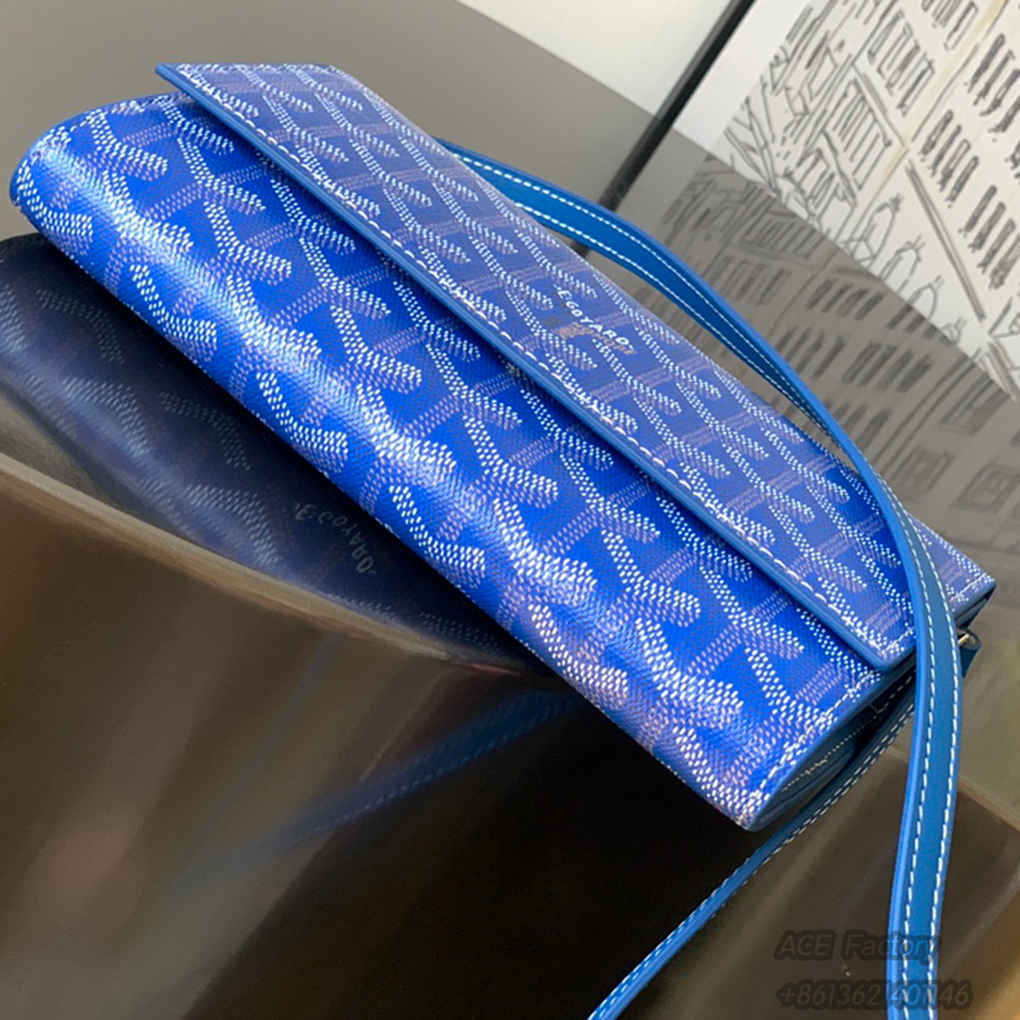 Goyard Varenne Wallet Shoulder Bag Vintage Elegant Sophisticated Goyardine Canvas Vauzelles Calfskin Purse Crossbody Bag Luxury Designer Mirror Quality 19cm