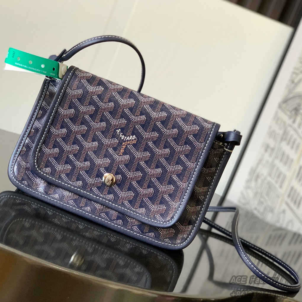 Goyard PLUMET Clutch SAINTLOUIS   Shoulder Bag Vintage Elegant Sophisticated Goyardine Canvas Chevroches Calfskin Crossbody Handbag Luxury Designer Mirror Quality 20.5 cm