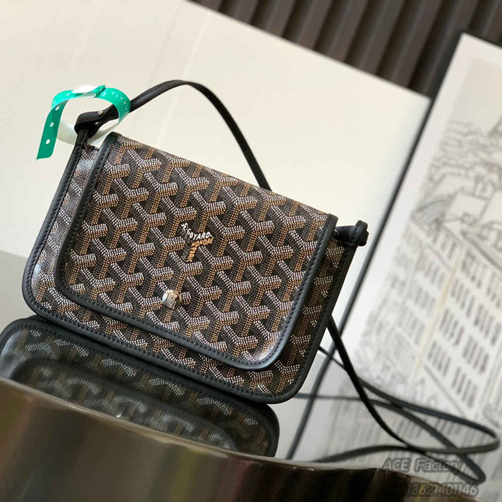 Goyard PLUMET Clutch SAINTLOUIS   Shoulder Bag Vintage Elegant Sophisticated Goyardine Canvas Chevroches Calfskin Crossbody Handbag Luxury Designer Mirror Quality 20.5 cm