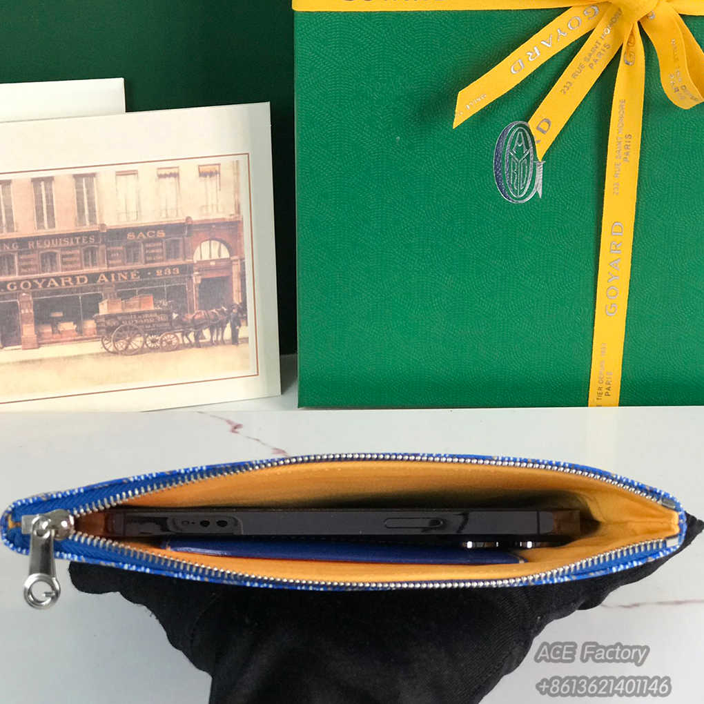 Goyard SENAT PM Clutch Toiletry  Storage Bag Vintage Elegant Exquisite Goyardine Canvas Chevroches Calfskin Purse  Luxury Designer Mirror Quality 20cm