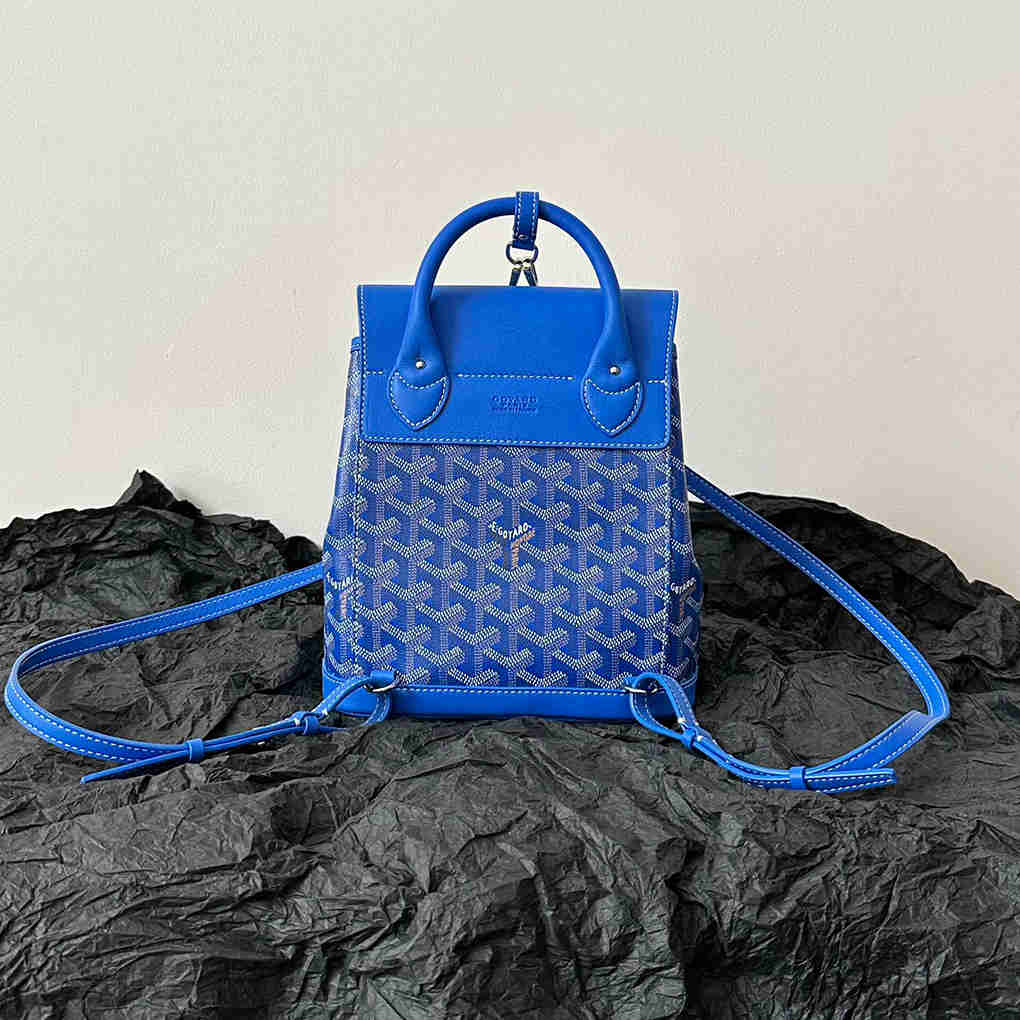 Goyard Alpin Mini Backpack   Goyardine Canvas & Chevroches Calfskin Purse Luxury Designer Mirror Quality 23x19cm