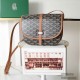 Goyard BelvéDèRe Men Messenger Bag Saddle Handbag  Goyardine Canvas   Decize Calfskin Purse Luxury Designer Mirror Quality 22cm