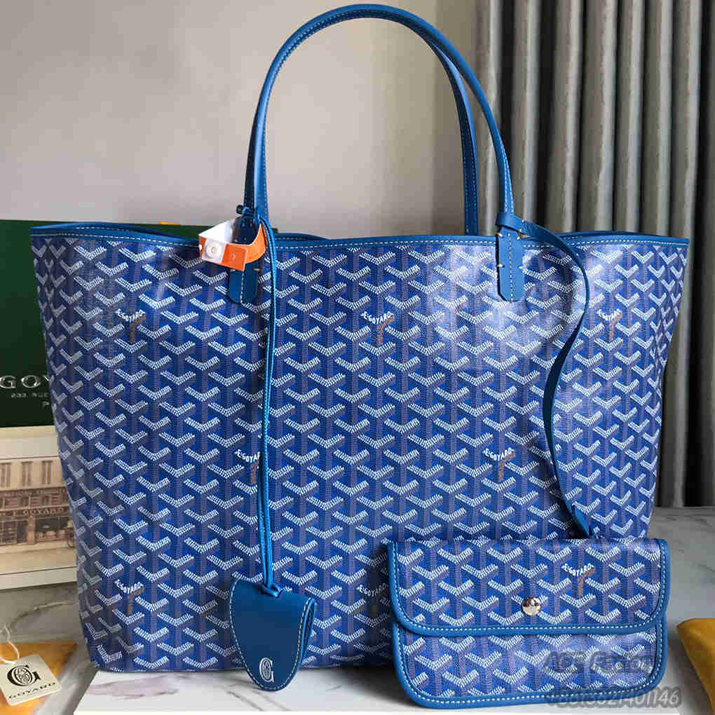 Goyard Saint Louis Single Shopping Tote PM Goyardine Canvas Purse Luxury Designer Mirror Quality 34cm