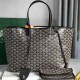 Goyard Saint Louis Single Shopping Tote PM Goyardine Canvas Purse Luxury Designer Mirror Quality 34cm