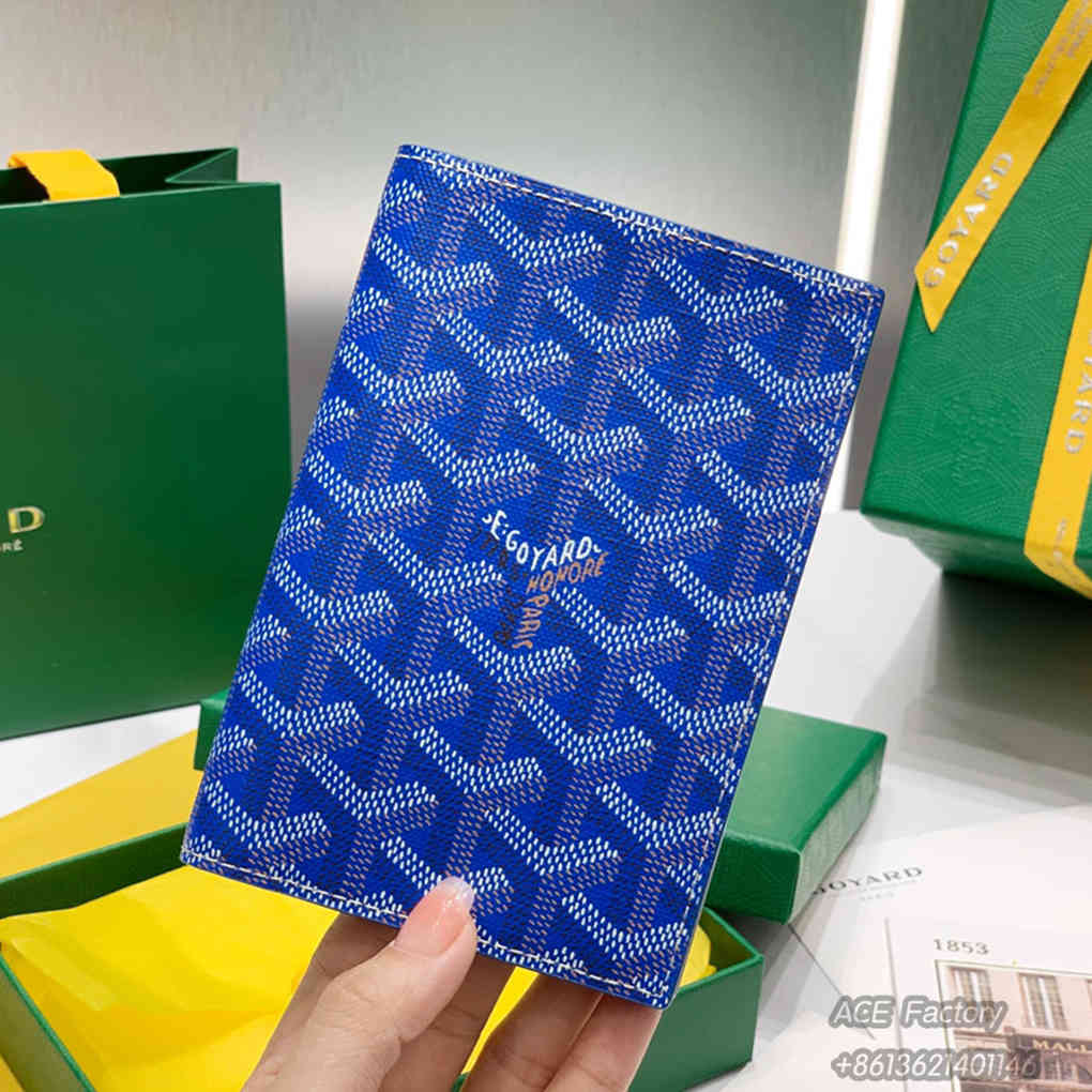 Goyard Passport Holder Storage Box Card Holder Coin Purse Printed Zipper Wallet Retro Elegant Exquisite Luxury Designer Mirror Quality 14cm