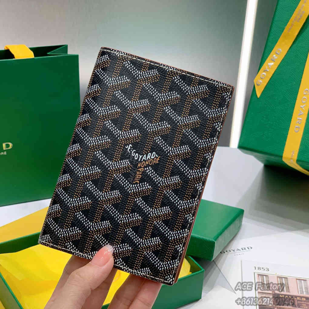 Goyard Passport Holder Storage Box Card Holder Coin Purse Printed Zipper Wallet Retro Elegant Exquisite Luxury Designer Mirror Quality 14cm