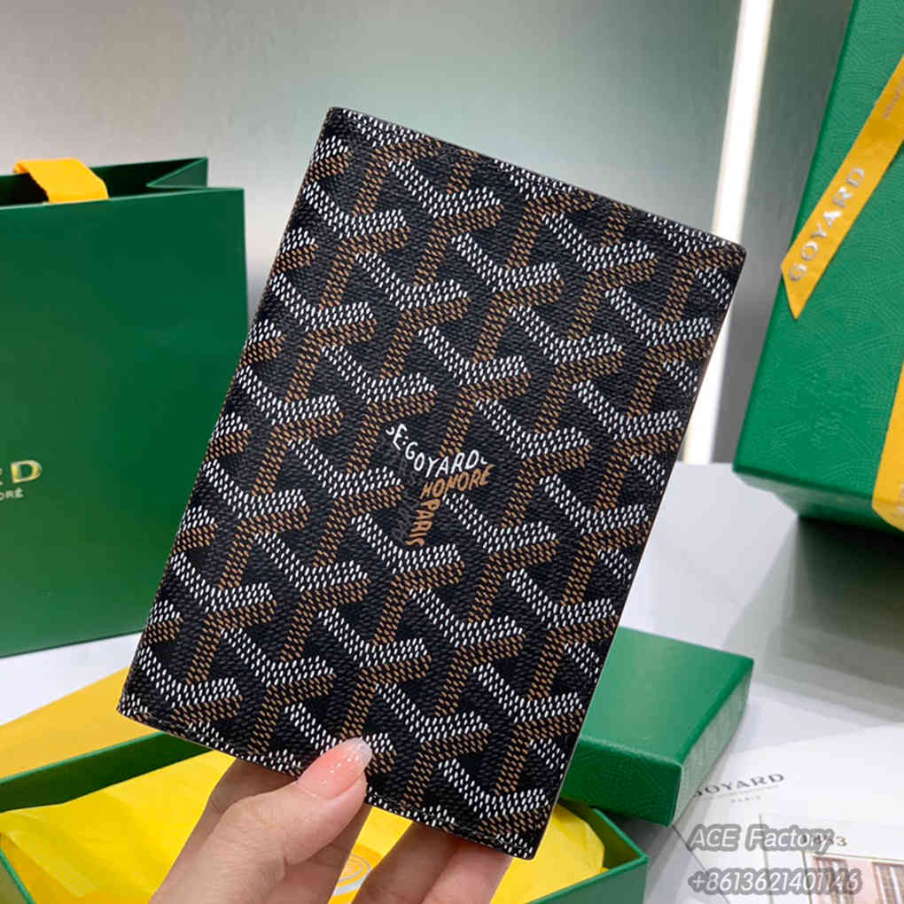 Goyard Passport Holder Storage Box Card Holder Coin Purse Printed Zipper Wallet Retro Elegant Exquisite Luxury Designer Mirror Quality 14cm