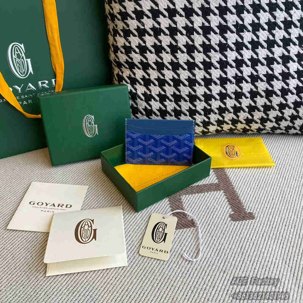 Goyard Saint Sulpice Card Holder Coin Purse Printed Goyardine Canvas & Vauzelles Calfskin Wallet Vintage Elegant Exquisite Luxury Designer Mirror Quality 10.5cm