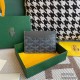 Goyard Saint Sulpice Card Holder Coin Purse Printed Goyardine Canvas & Vauzelles Calfskin Wallet Vintage Elegant Exquisite Luxury Designer Mirror Quality 10.5cm