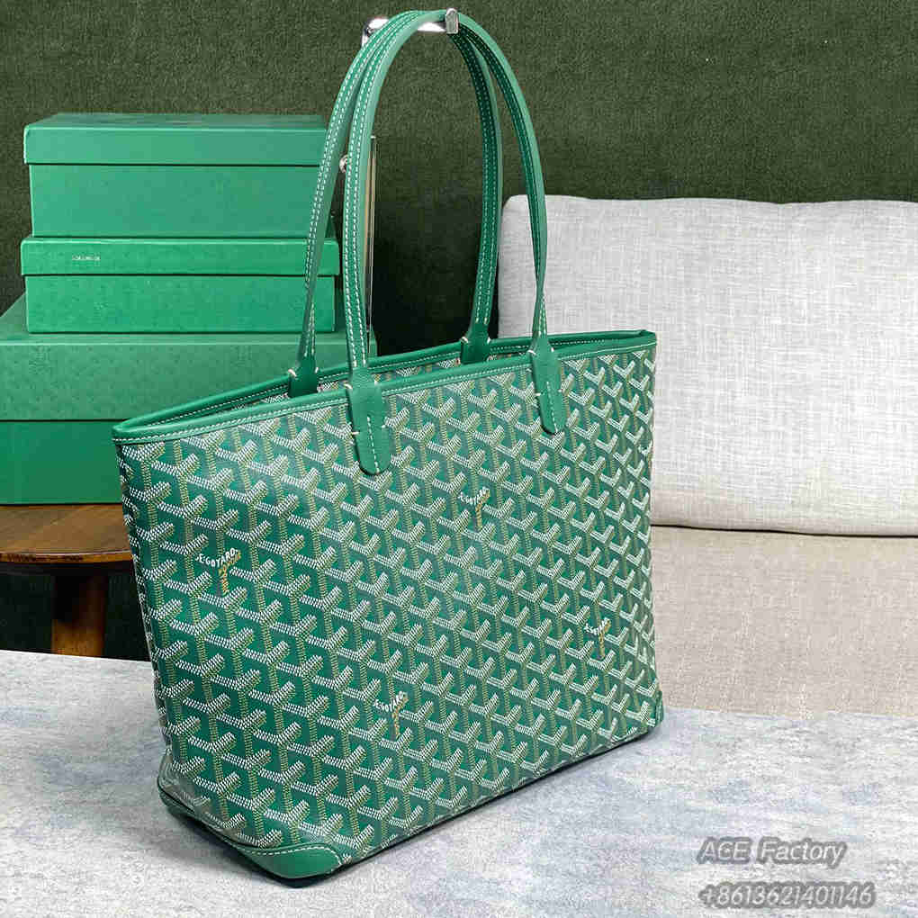 Goyard Artois Tote Pm Shopping Bags Robert I Of Artois Large Capacity Storage Bag Goyardine Canvas & Chevroches Calfskin Handbag Luxury Designer Mirror Quality 30cm