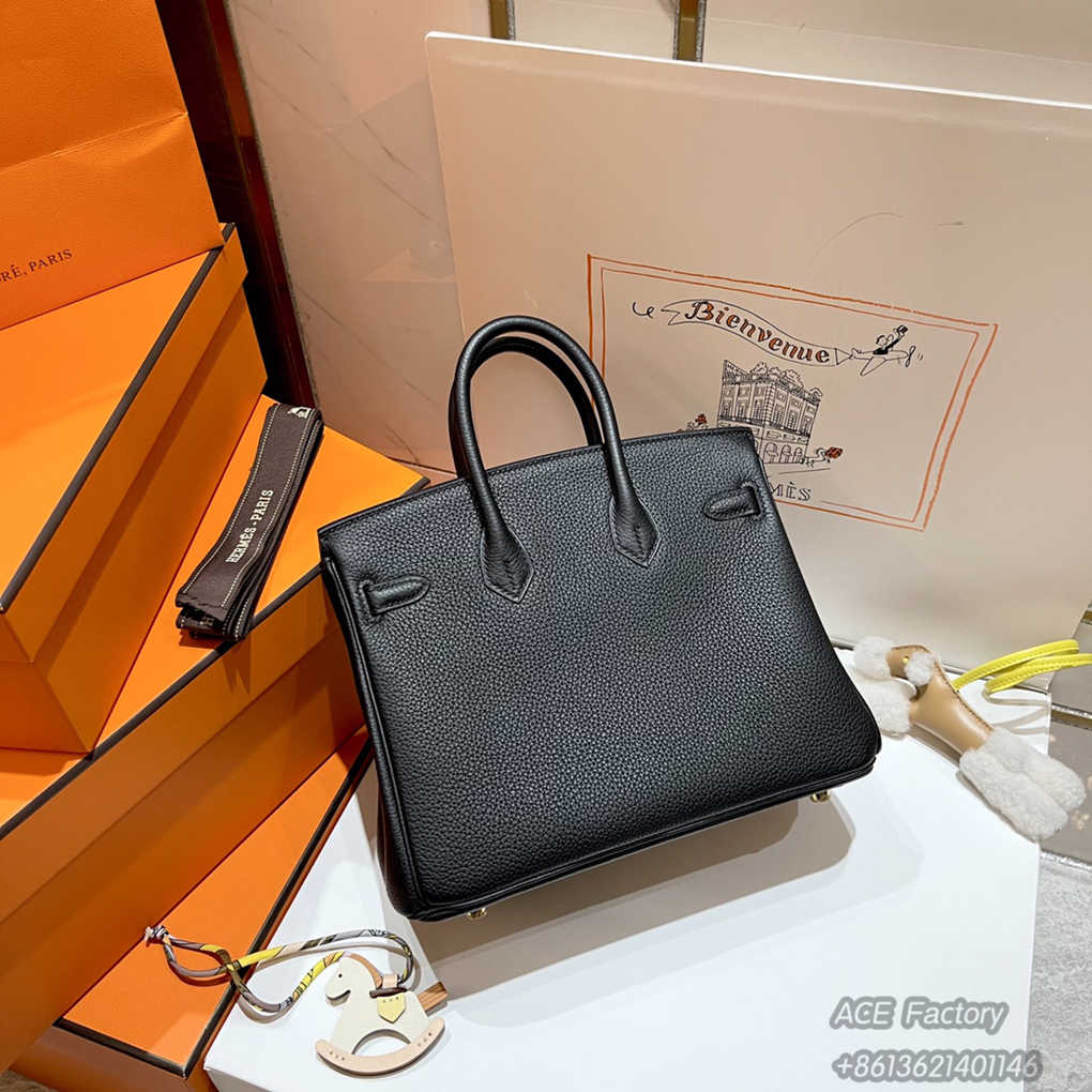 Hermes Birkin 25cm Togo Leather Shoulder Bag Casual Fashion Handbag Electric Tote Hardware Totes Luxury Designer Mirror Semi-Hand-Sewn Version 25cm