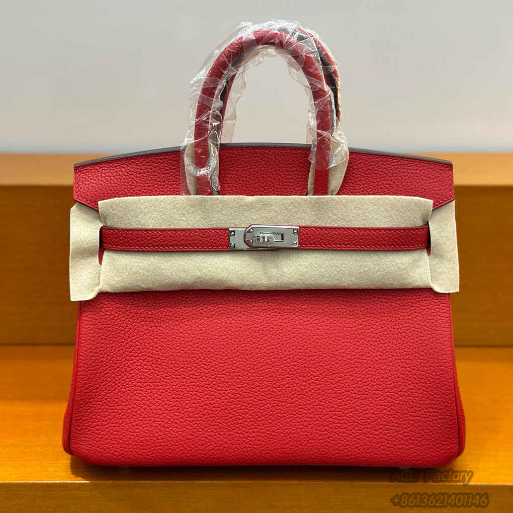 Hermes Birkin 25cm Togo Leather Shoulder Bag Casual Fashion Handbag Electric Tote Hardware Totes Luxury Designer Mirror Semi-Hand-Sewn Version 25cm