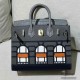 Hermes Birkin 20 Faubourg House Handbag Limited Edition Crocodile Leather Stitching Epsom Leather 24k Electroplating Luxury Designer Mirror Semi-Hand-Stitched Version 20cm