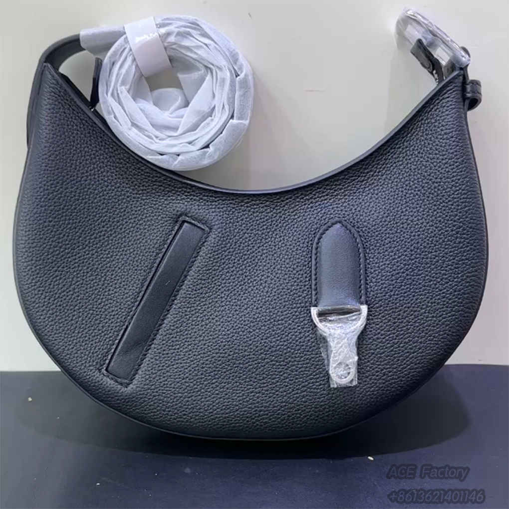 Hermes New P'Tit Arcon Togo Swift 28 Arcon Handbag Moon Poches En Liberte Luxury Designer Mirror Semi Hand-Sewn Version 28cm