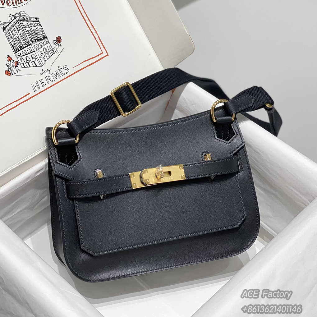 Hermes Mini Jypsiere Swift Leather Men Women Handbags Messenger Bags Handmade Wax Thread Sewing Pure Steel Hardware Luxury Designer Mirror Semi-Hand Sewn Version 23cm