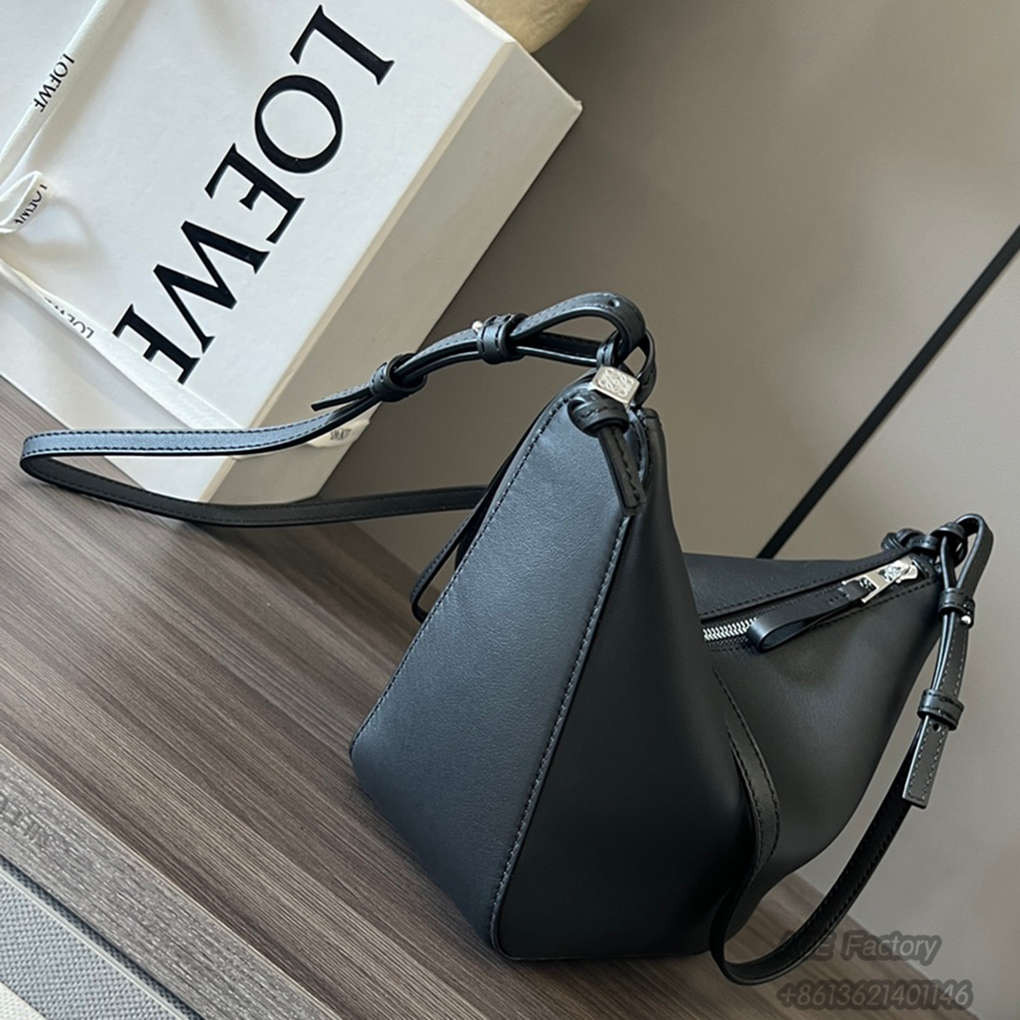 LOEWE Hammock Hobo Handbag Underarm Bags Shoulder Bag Handbag Anagram Cowhide Leather Crossbody Bag Luxury Designer Mirror Quality Handbag 28cm