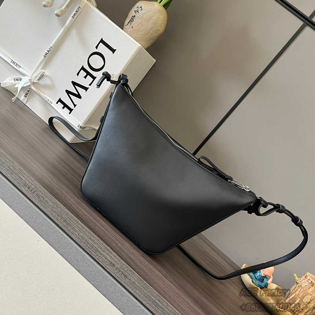 LOEWE Hammock Hobo Handbag Underarm Bags Shoulder Bag Handbag Anagram Cowhide Leather Crossbody Bag Luxury Designer Mirror Quality Handbag 28cm