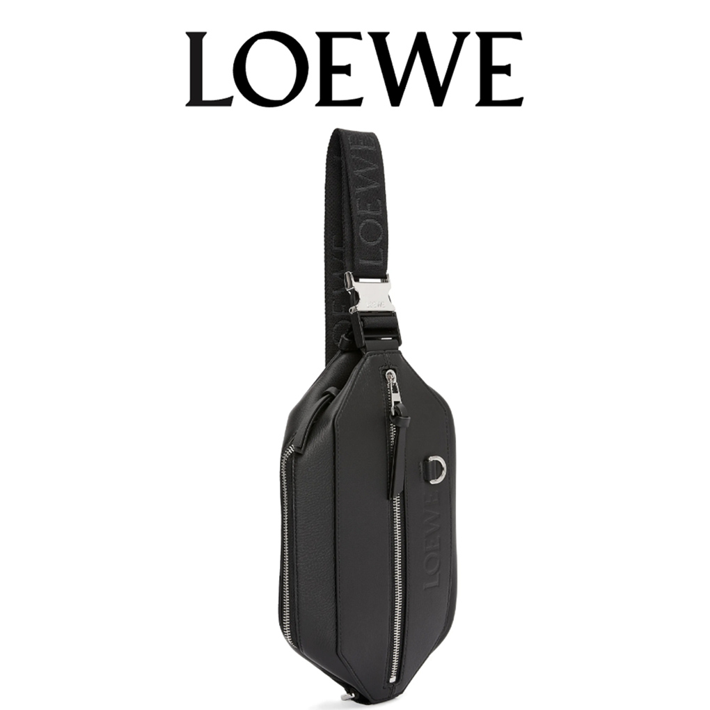 Loewe Men Classic Cowhide Deformation Sling Handbag Convertible Cowhide Messenger Bag Waist Bag Bumbag Luxury Designer Mirror Quality 32.5cm