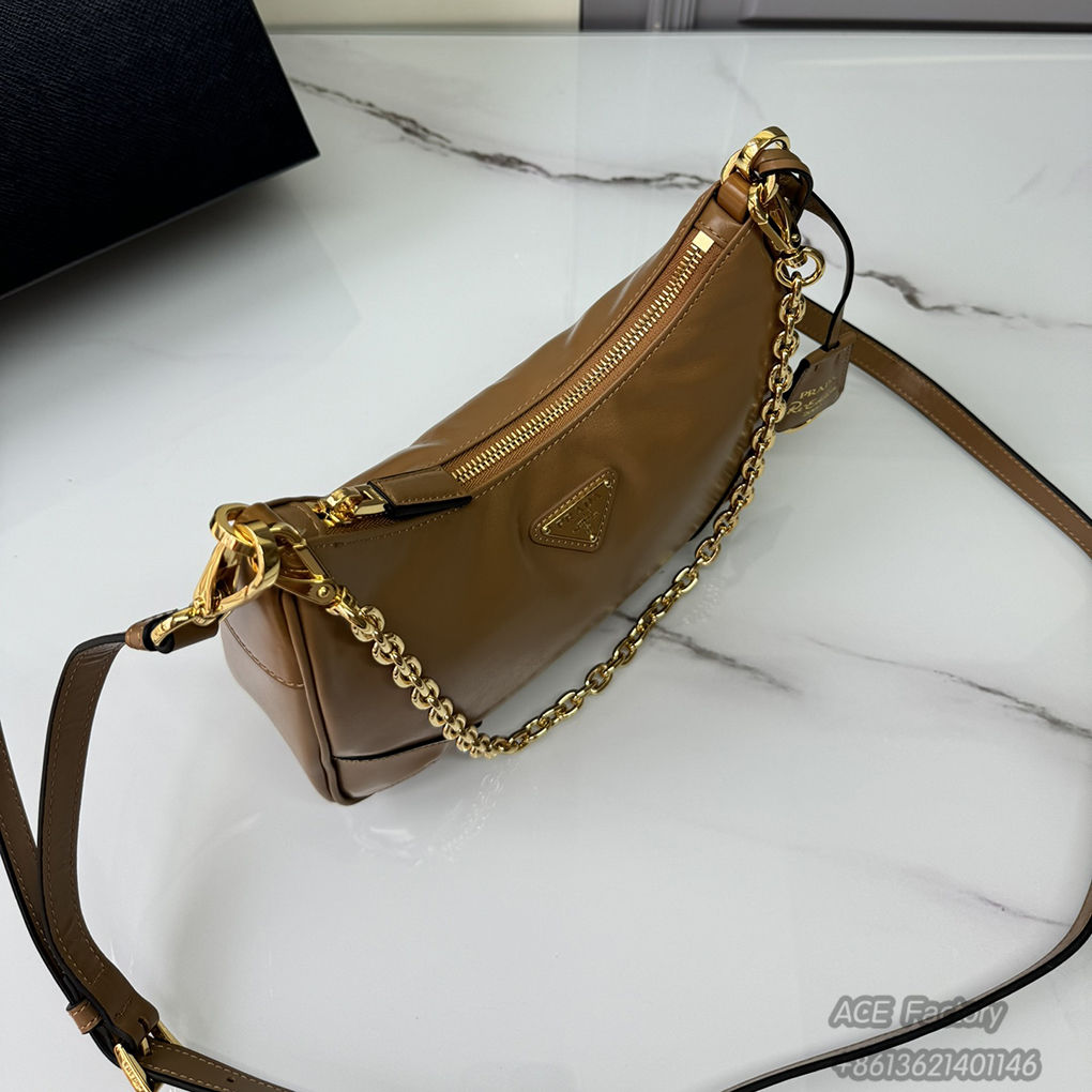 Prada Hobo2005 1BC204 Shoulder Bag Hand Tote Underarm Chain Handbag Fashion Crossbody 9A Mirror Quality Luxury Design 22 cm