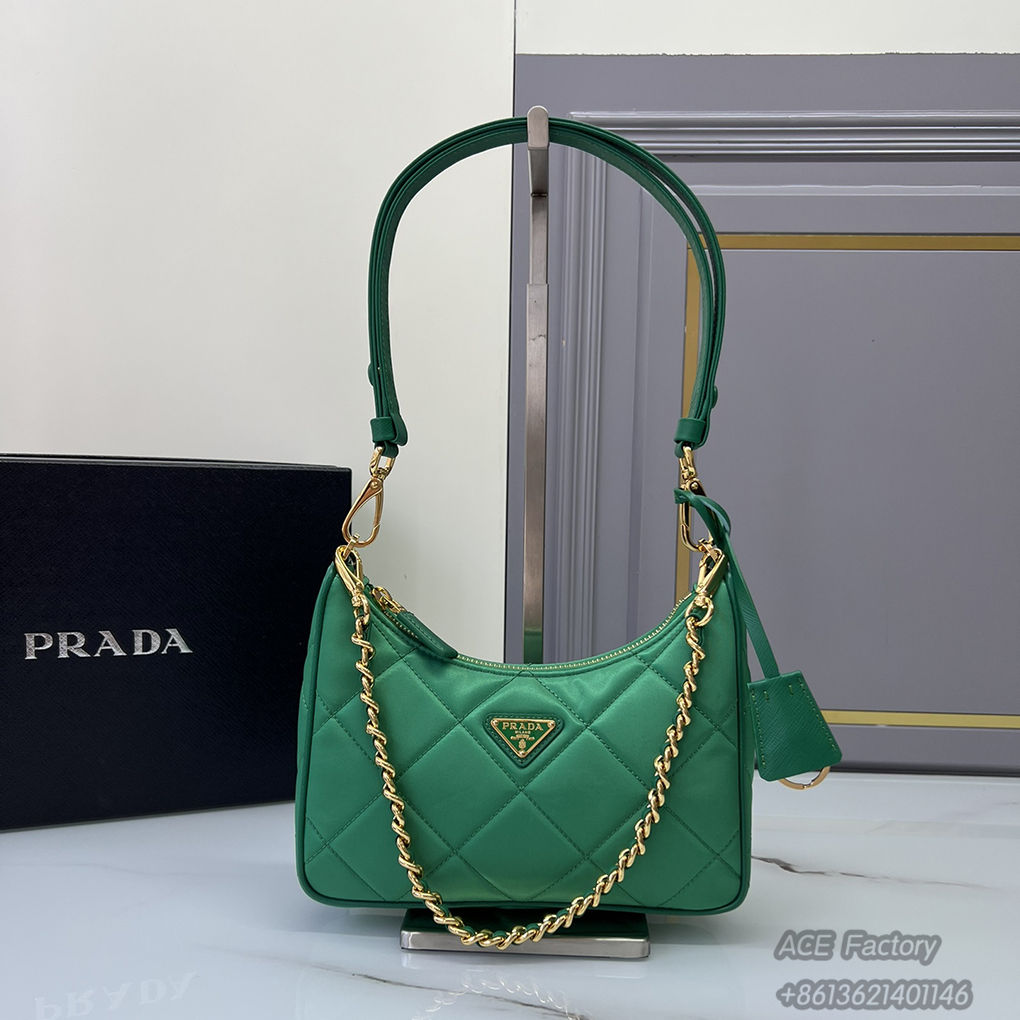 Prada Hobo2005 1BC204 Shoulder Bag Hand Tote Underarm Chain Handbag Fashion Crossbody 9A Mirror Quality Luxury Design 22 cm