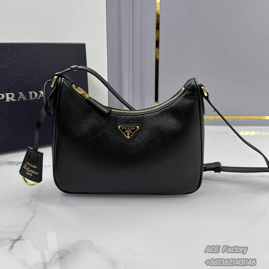 Prada Hobo2005 1BC204 Shoulder Bag Hand Tote Underarm Chain Handbag Fashion Crossbody 9A Mirror Quality Luxury Design 22 cm