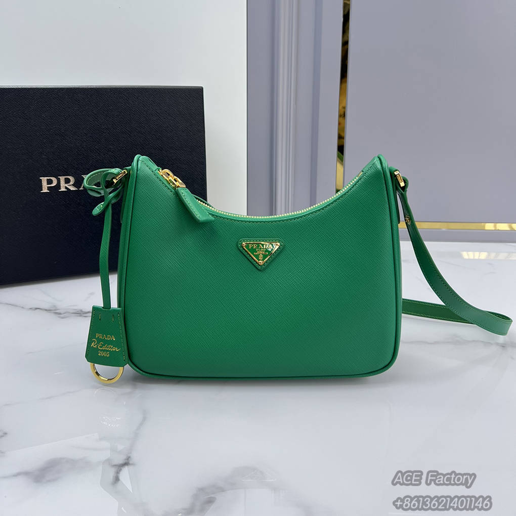 Prada Hobo2005 1BC204 Shoulder Bag Hand Tote Underarm Chain Handbag Fashion Crossbody 9A Mirror Quality Luxury Design 22 cm